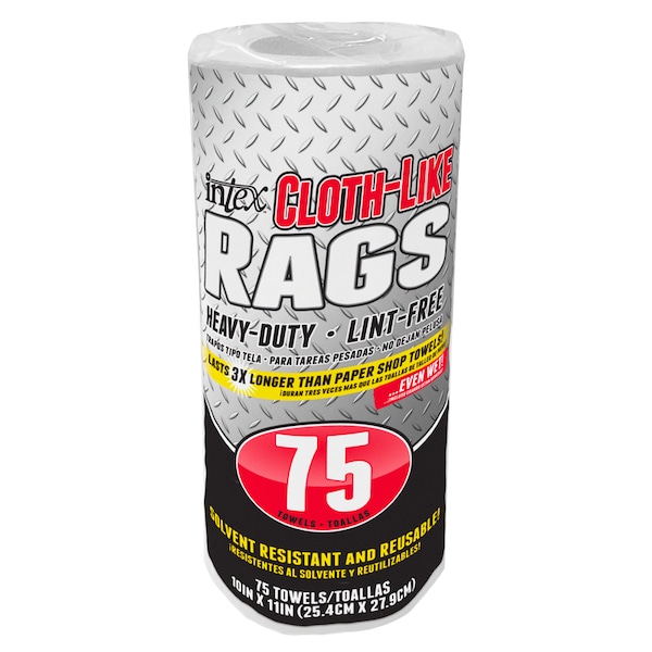 Intex Cloth-Like Rags Wiping Cloth 10 in. W X 11 in. L 75 ct 1 pk NW-00454-75 - main